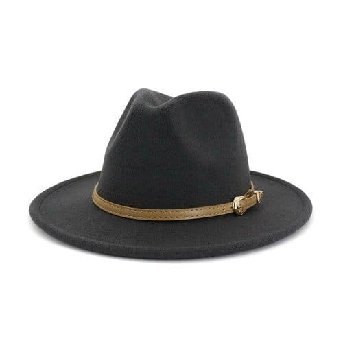 image-2020 Autumn Winter Women Men Wool Felt Panama Hat Jazz Fedora Bowler