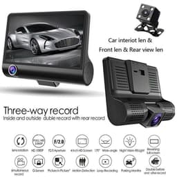 image-Car DVR 3 Cameras Lens 4.0 Inch Dash Camera Dual Lens With Rearview