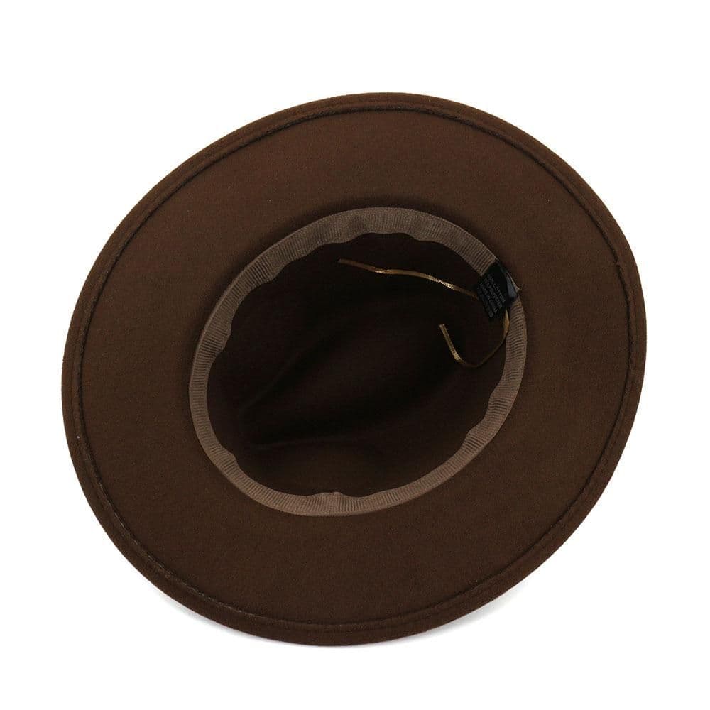 image-2020 Autumn Winter Women Men Wool Felt Panama Hat Jazz Fedora Bowler