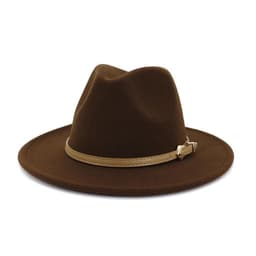 image-2020 Autumn Winter Women Men Wool Felt Panama Hat Jazz Fedora Bowler