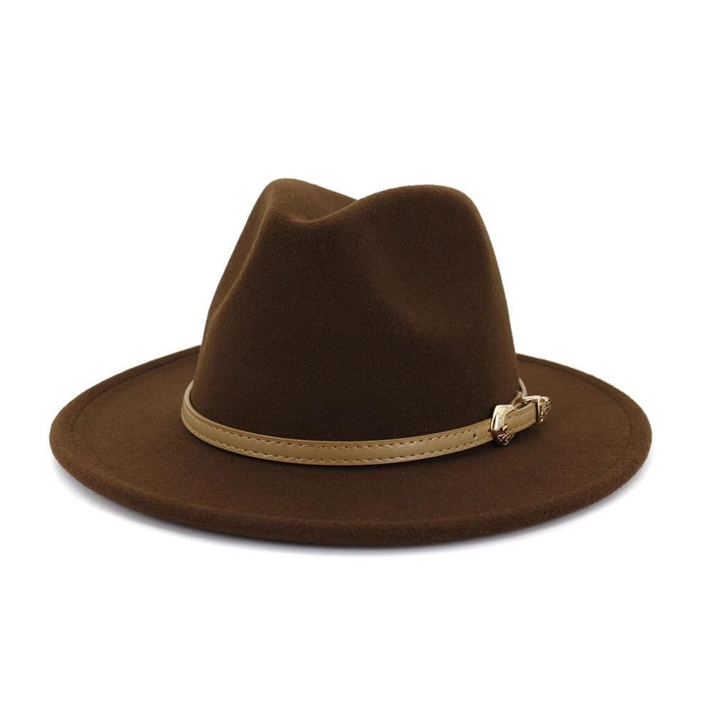 image-2020 Autumn Winter Women Men Wool Felt Panama Hat Jazz Fedora Bowler