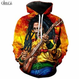 image-New Men/Women Hoodie Bob Marley Smokes Reggae Creator 3D Print Street