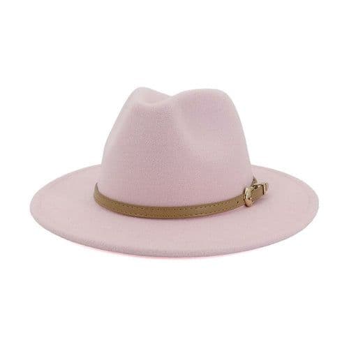 image-2020 Autumn Winter Women Men Wool Felt Panama Hat Jazz Fedora Bowler