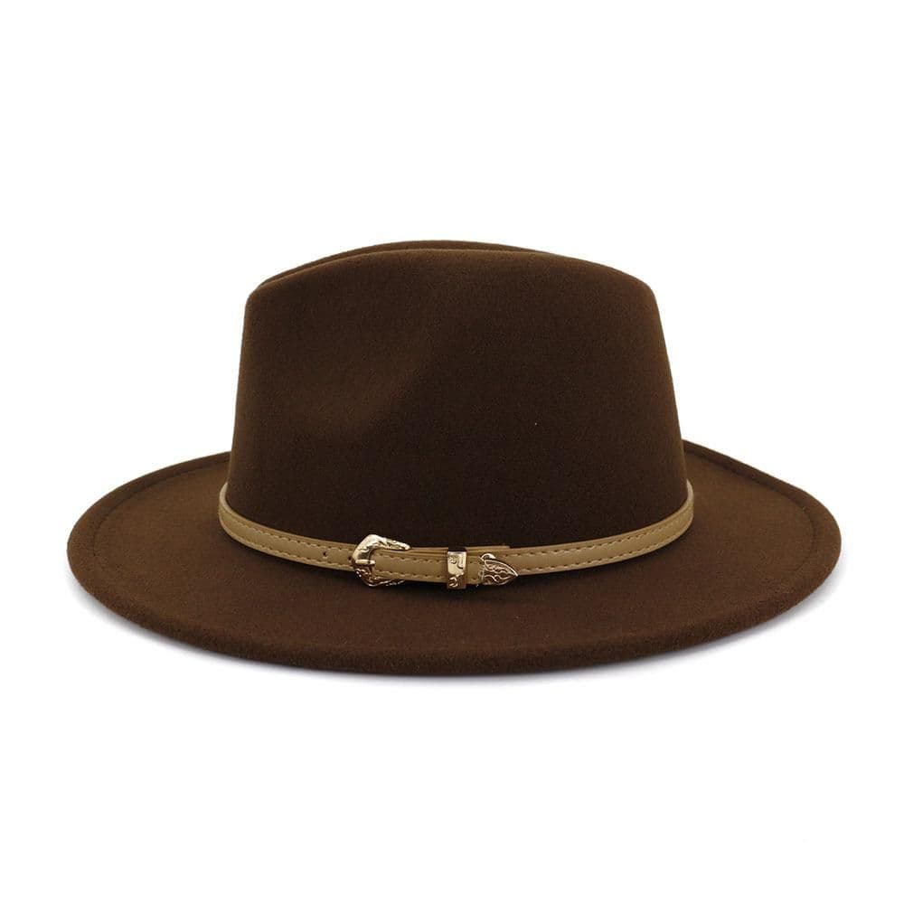 image-2020 Autumn Winter Women Men Wool Felt Panama Hat Jazz Fedora Bowler
