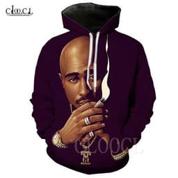 image-2Pac Tupac Hoodie for Men/Women Autumn Winter Hooded Tops 3D Print Hip