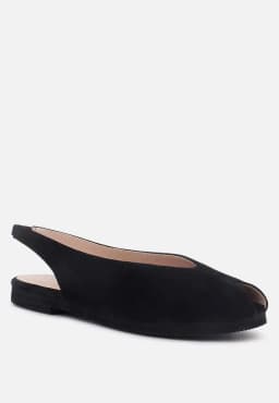 image-Gretchen Mustard Slingback Flat Sandals