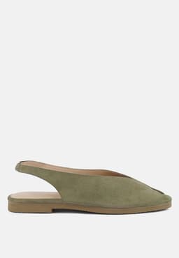 image-Gretchen Mustard Slingback Flat Sandals