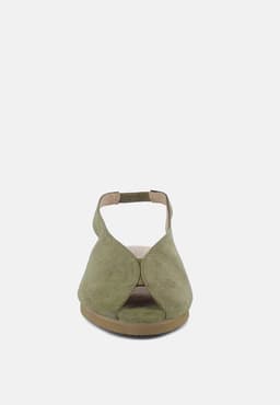 image-Gretchen Mustard Slingback Flat Sandals