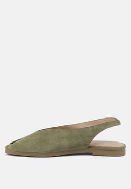 image-Gretchen Mustard Slingback Flat Sandals