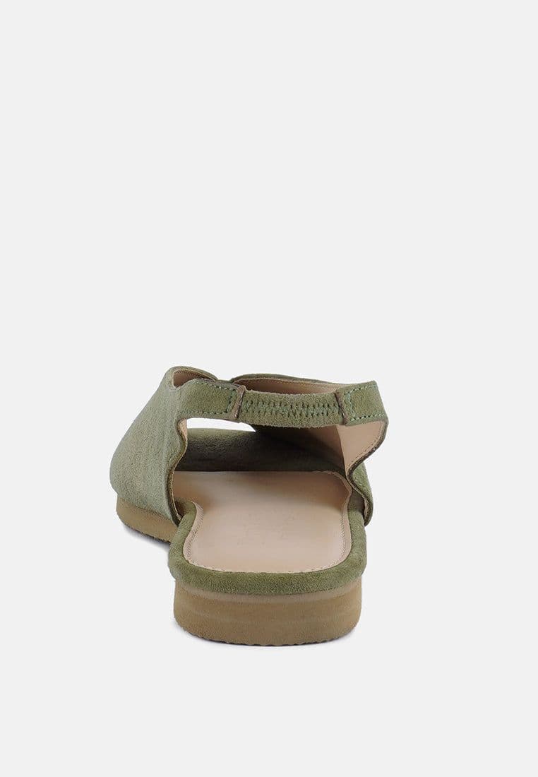 image-Gretchen Mustard Slingback Flat Sandals