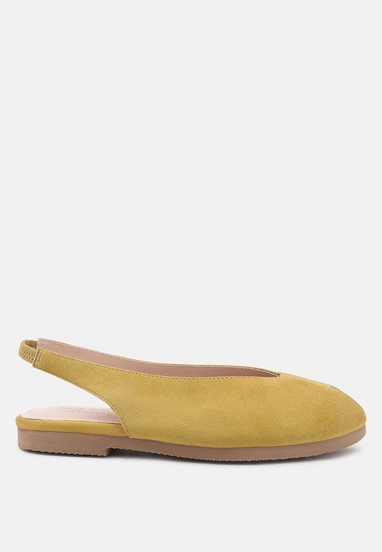 image-Gretchen Mustard Slingback Flat Sandals