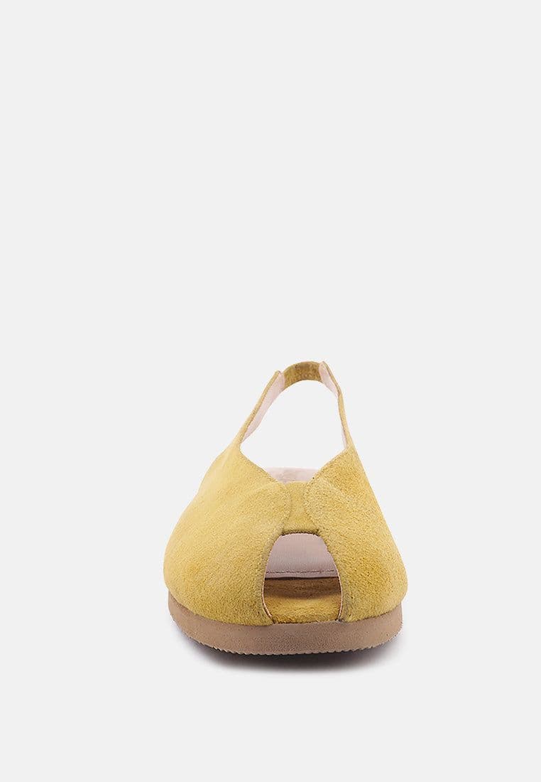 image-Gretchen Mustard Slingback Flat Sandals