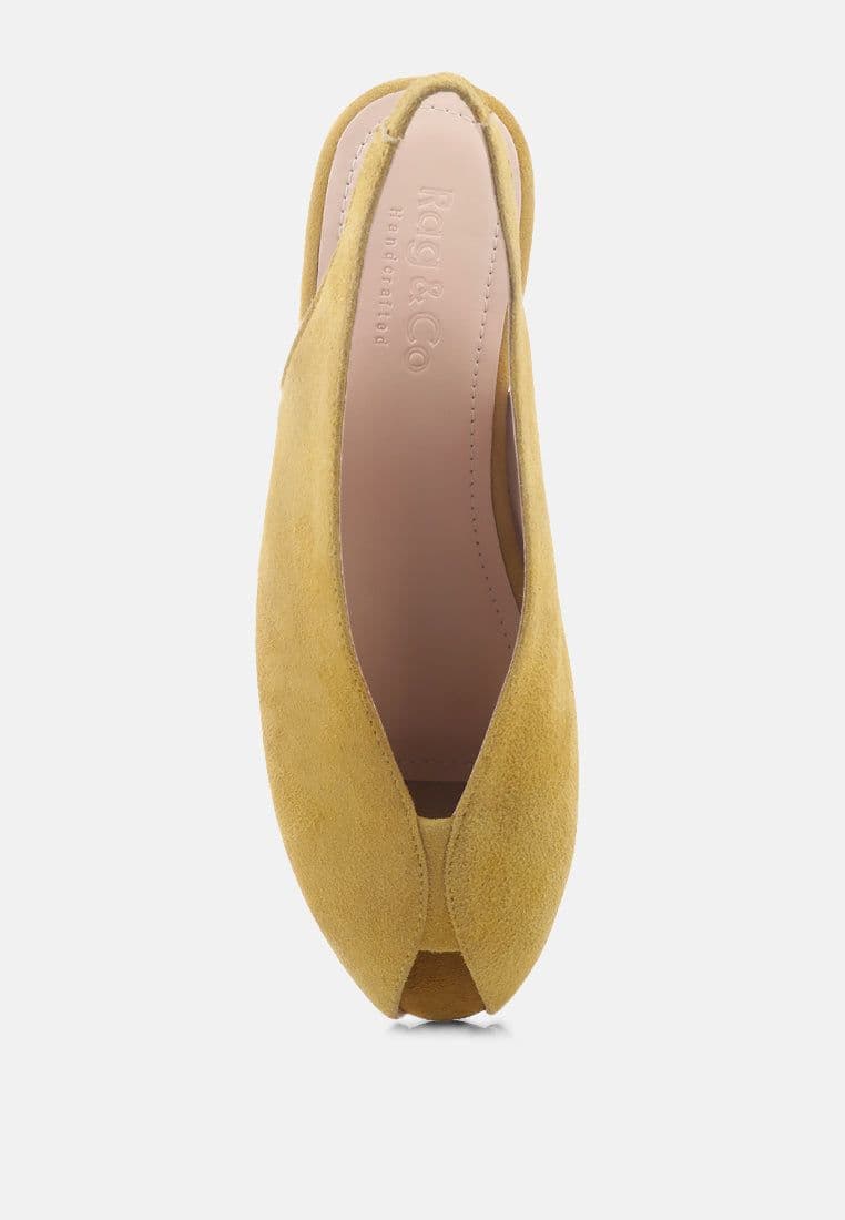 image-Gretchen Mustard Slingback Flat Sandals