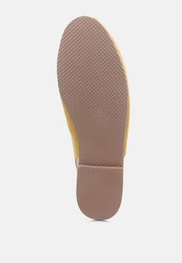 image-Gretchen Mustard Slingback Flat Sandals
