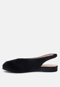 image-Gretchen Mustard Slingback Flat Sandals