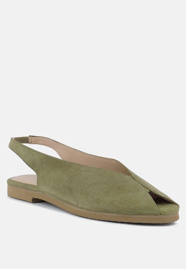 image-Gretchen Mustard Slingback Flat Sandals