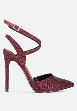 image-Charmer Diamante Studded High Heeled Sandal