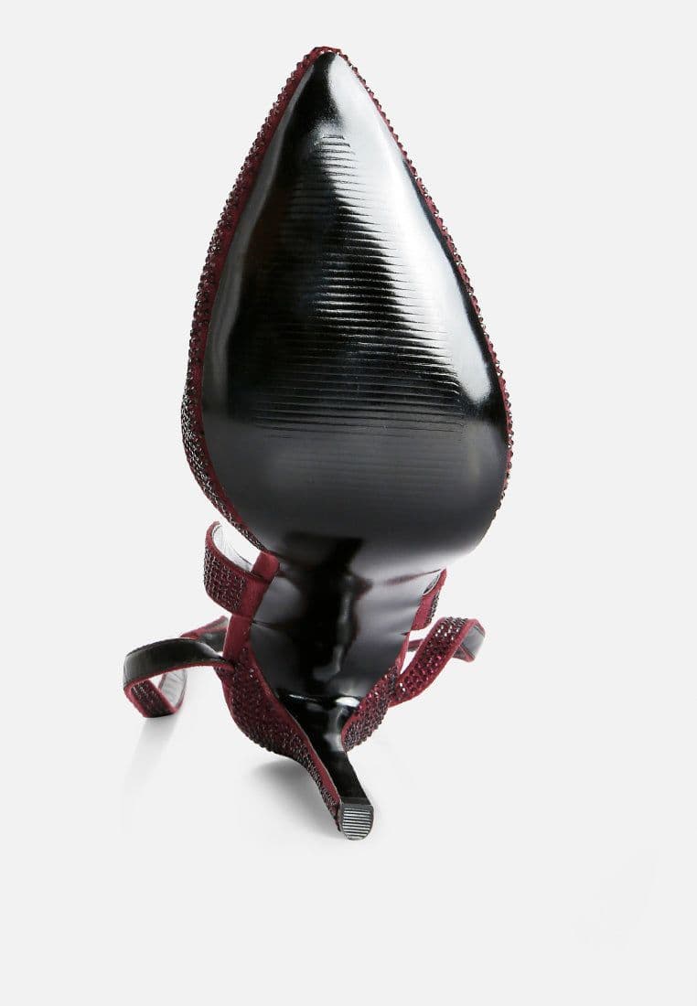 image-Charmer Diamante Studded High Heeled Sandal