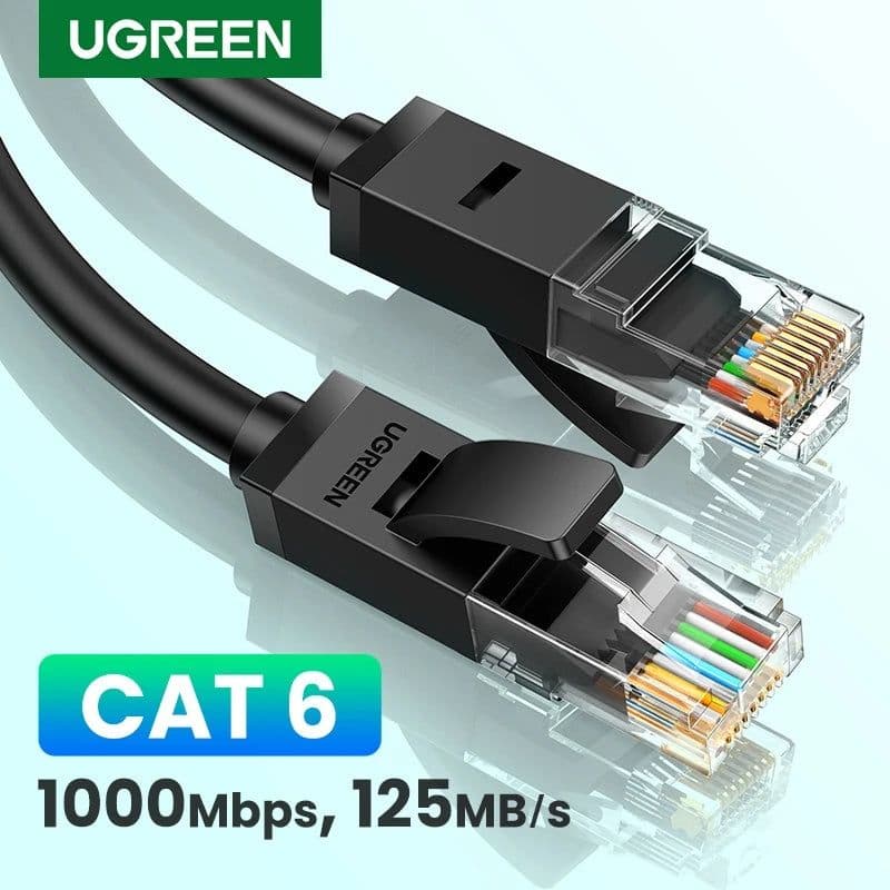 image-UGREEN Ethernet Cable Cat6 Gigabit High Speed 1000Mbps Internet Cable RJ45 Shielded Network LAN Cord for PC PS5 PS4 PS3 Xbox