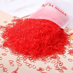 image-500/1000/2000pcs Girls Colourful Disposable Rubber Band Hair Ties Headband Children Ponytail Holder Bands Kids Hair Accessories