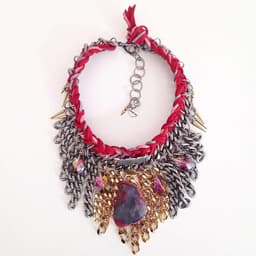 image-Red Passion Boho chic Statement Necklace