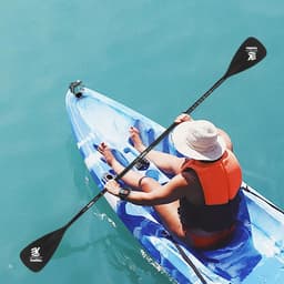 image-3/4-PieceSingle Double Ended Paddles Adjustable SUP Paddle Aluminum Alloy Boat Paddle Portable Retractable SUP Paddle