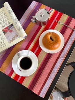 image-Retro Stripe Placemat Set of 4 Pcs for Table Setting
