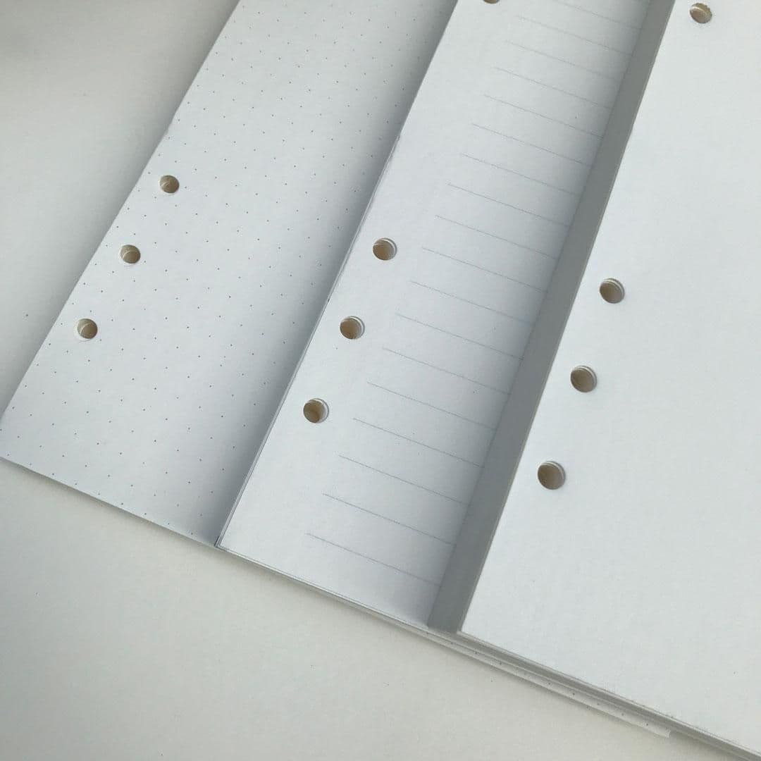 image-Refill for ring binder notebook 6 holes A5 145mm x 210mm good writing paper RF01