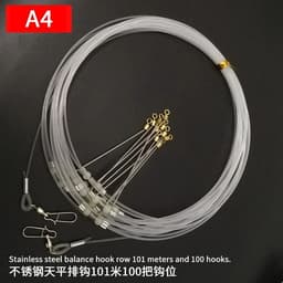 image-PD Fishing Gear Sea Fishing Row Hook Longline Handle Boat Fishing Row Line Bottom Hook Tandem Hook Set