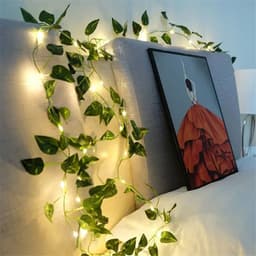 image-Flower Green Leaf String Lights Artificial Vine Fairy Lights Battery Powered Christmas Tree Garland Light for Weeding Home Decor