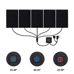 image-USB Charging Clothing Heating Pad 45℃-65℃ Vest Heater Winter Warm Camping Hiking Ski Cycling Pants Carbon Fiber Heated Pads