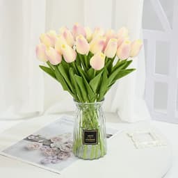 image-10/30pcs Tulip Artificial Flowers Real Touch Flowers Wedding Decor Simulation Bride Bouquets Pu Tulips for Home Party Vase Decor