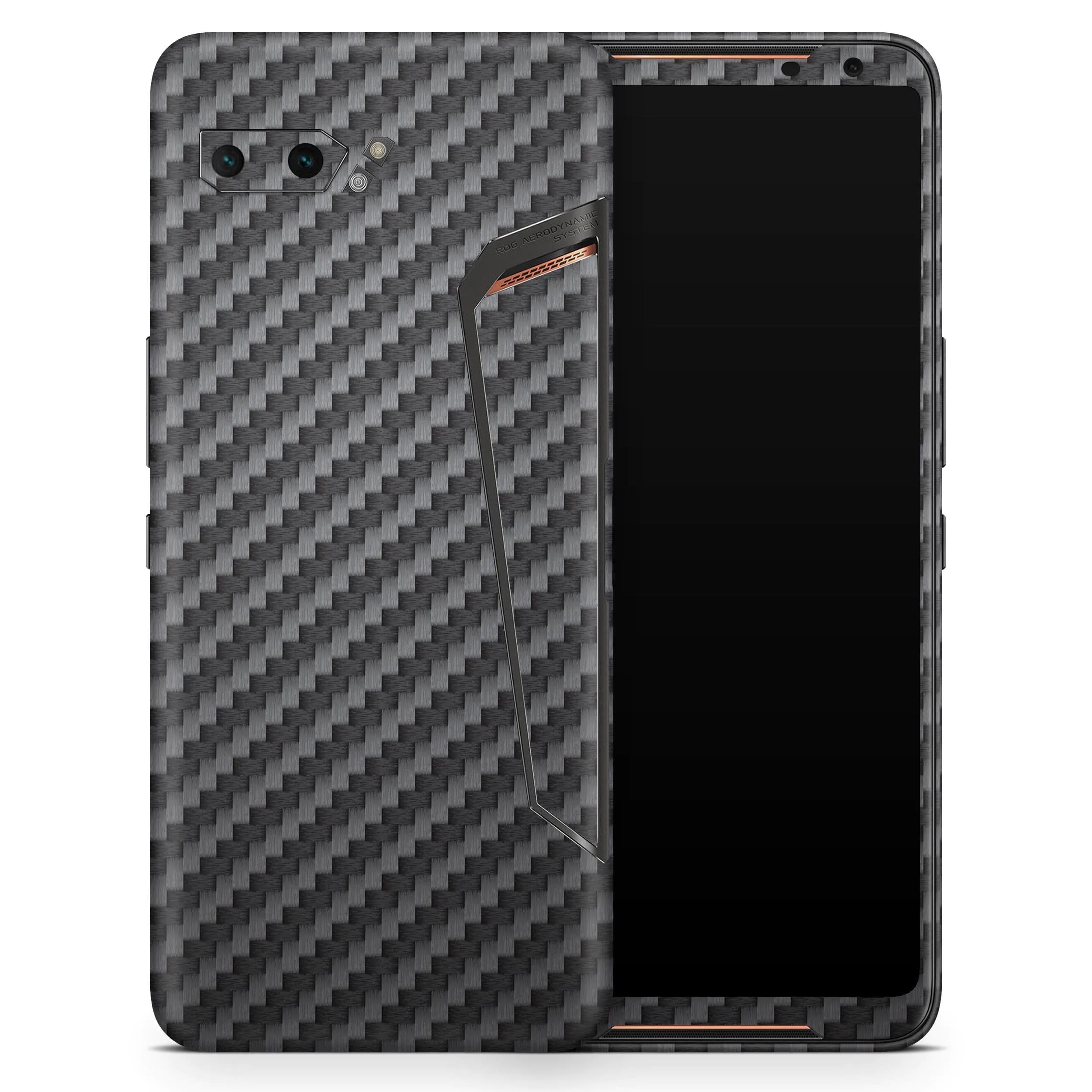 image-Textured Black Carbon Fiber - Full Body Skin Decal Wrap Kit for Asus
