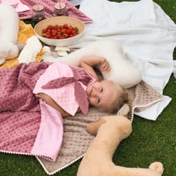 image-2in1 Blanket with sewn-up Baby Comforter, dusty rose