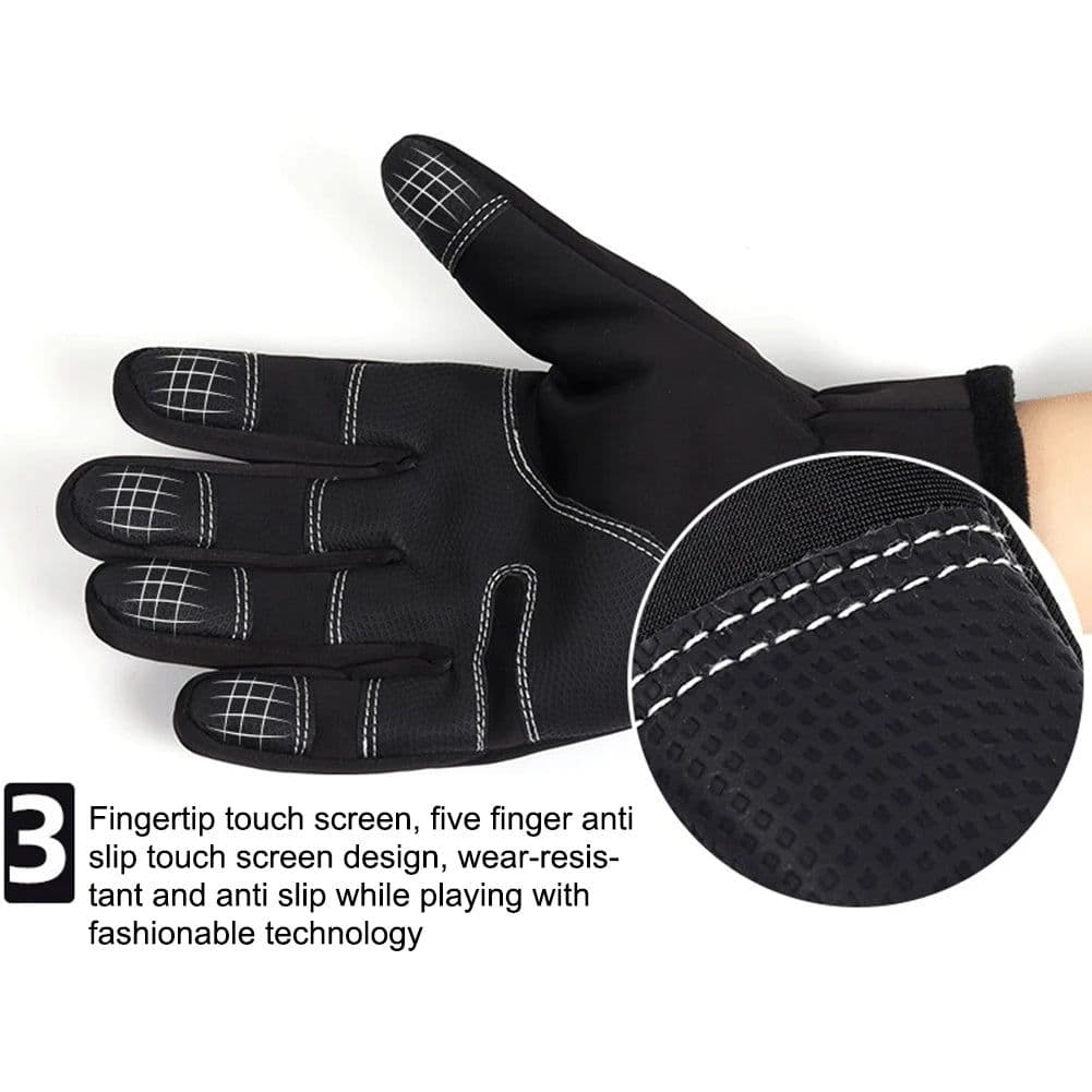 image-Heated Gloves Eletric Thermal Heat Gloves Winter Warm Touch Screen Skiing Hunting Fishing Waterproof Heated Rechargeable Gloves