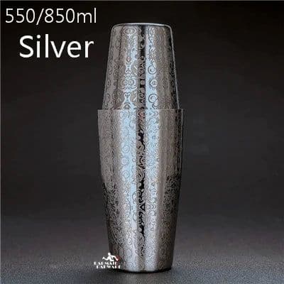 image-Stainless Steel Cocktail Boston Bar Shaker: 2-piece Set: 18oz Unweighted & 28oz