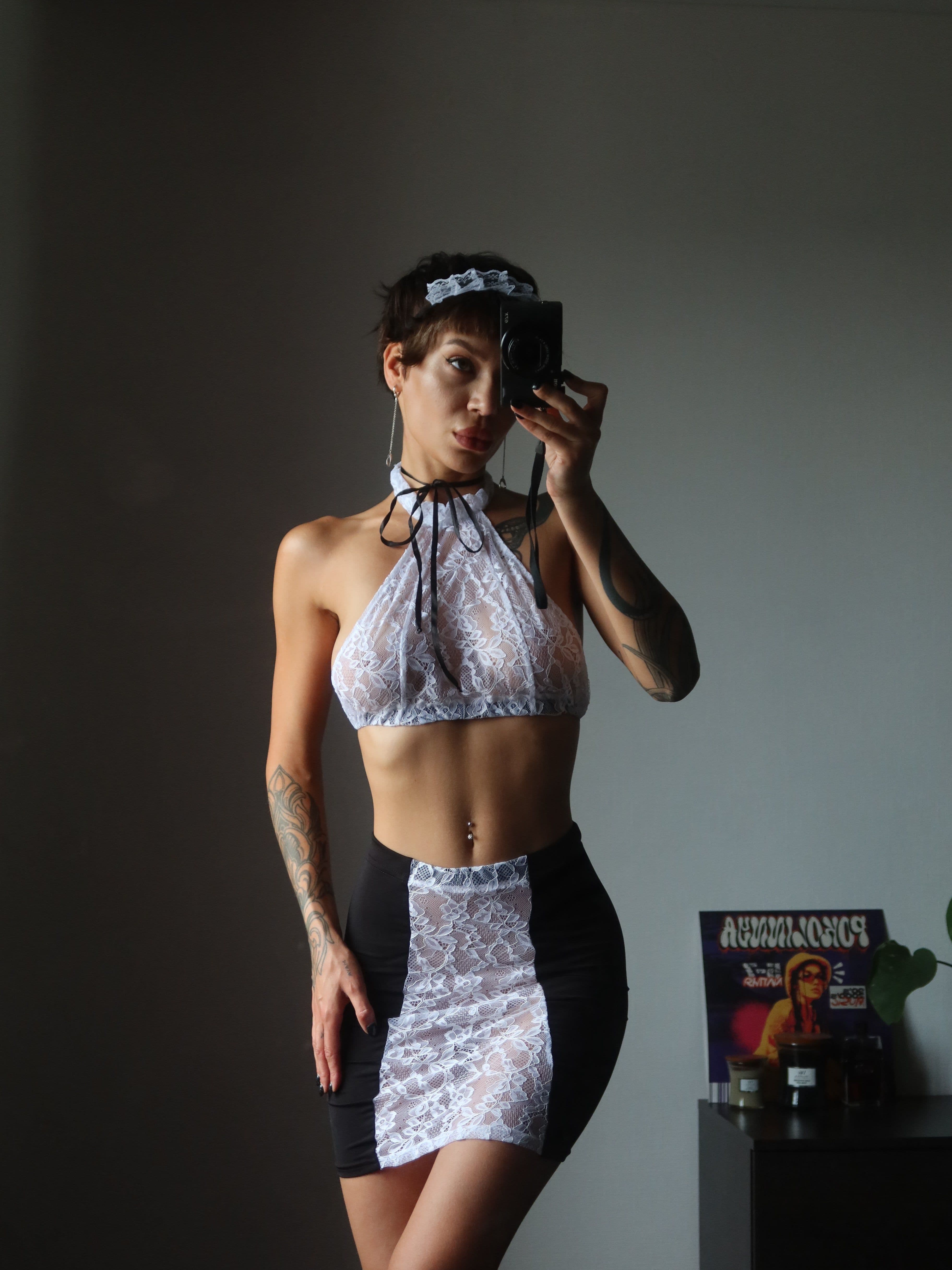 image-French Maid Lingerie Set Sexy Maid Costume Women