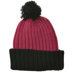 image-Girls Fashion Bobble Hat | 25-003 | RED BLACK