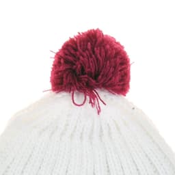 image-Girls Fashion Bobble Hat | 25-003 | WHITE RED