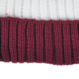 image-Girls Fashion Bobble Hat | 25-003 | WHITE RED