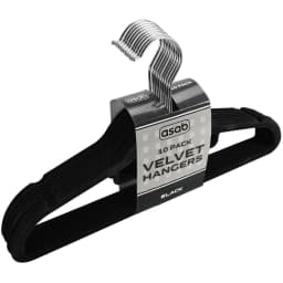 image-2X Flocked Hangers BLACK 10PK | DGI-4017 | AS-99085