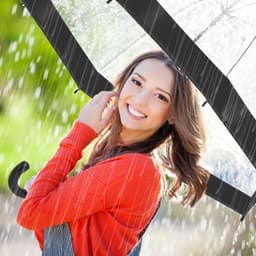 image-1X Dome Umbrella Transparent 58cm BLACK ZIZ001596_Black | AS-99044