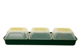 image-Whitefurze Windowsill Propagator Set Grow Plant Starter Kit Lidded Trays