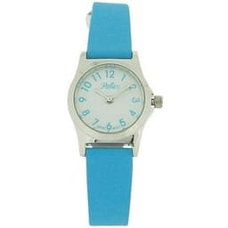 image-Reflex Girls Ladies White Dial Silver Tone Metal Aqua Blue Strap Watch 101324LT