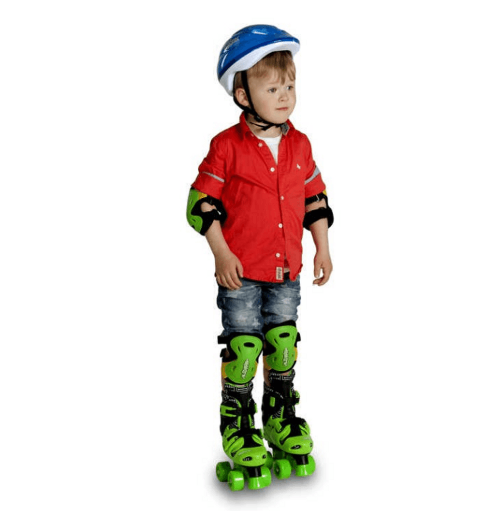 image-Elektra Hardshell Elbow and Knee Pad Green for Kids Boys Girls