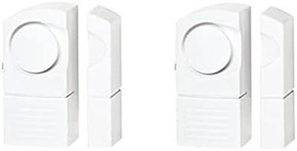 image-Benross 43720 Pack of 2 Mini Wireless Window Alarms, White
