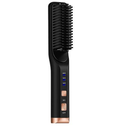 image-Portable Hair Straightener Curling Wireless Ion Comb USB Charge