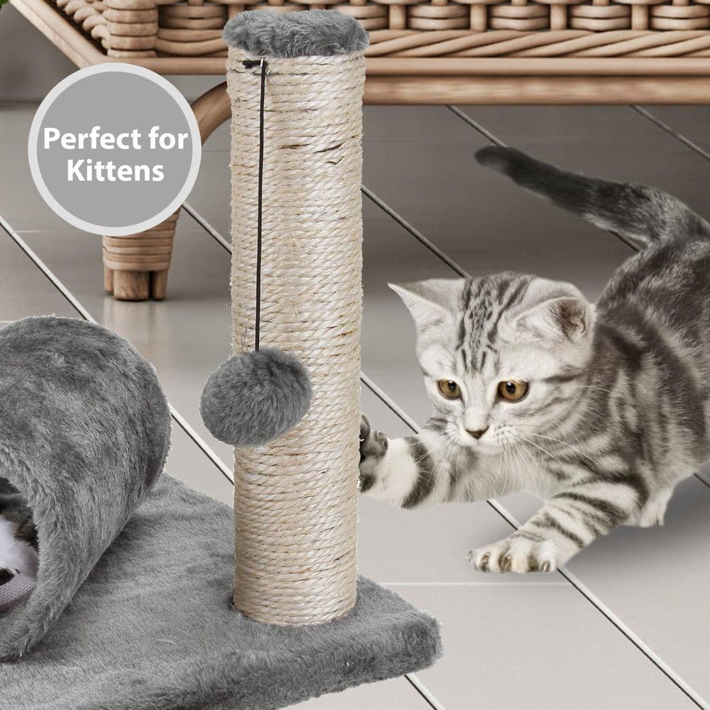 image-Cat Scratching Post & Tunnel