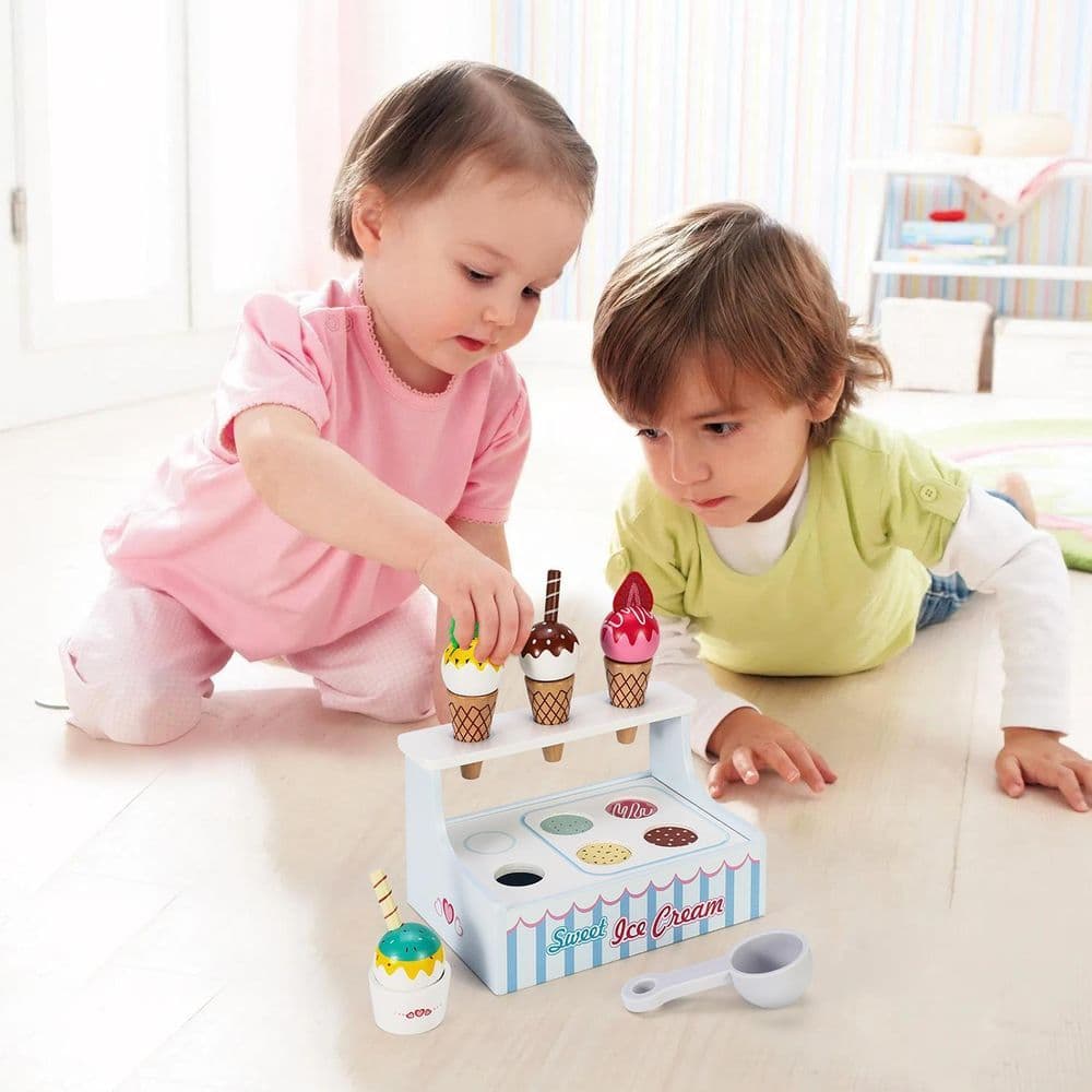 image-Mini Ice Cream Shop Pretend Play Toy Set Interactive Role Play Game 3+
