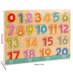 image-SOKA Wooden Jigsaw Number Puzzle Peg Board Toy Early Preschool Learning Games 3+
